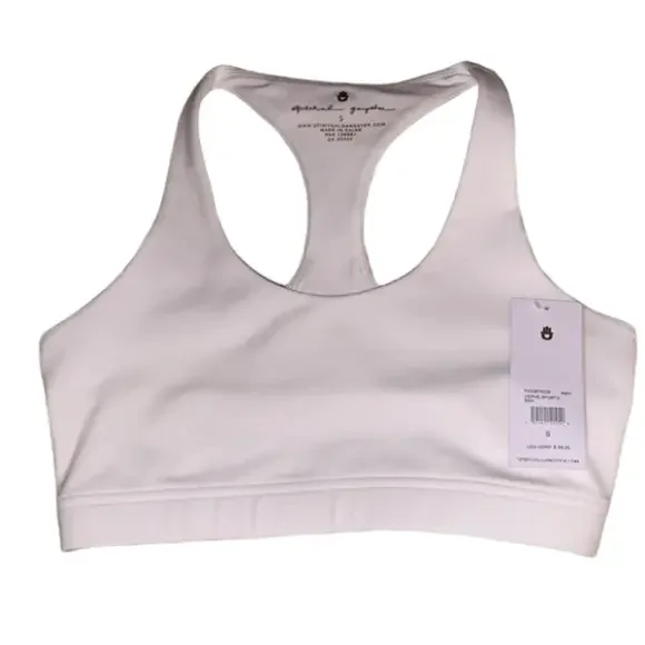 NWT SPIRITUAL GANGSTER WHITE VERVE DREAM TECH SPORTS BRA Crop Top Athleisure - Picture 5 of 9